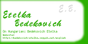 etelka bedekovich business card